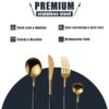 24-Piece Gold Stainless Steel Cutlery Set for 6