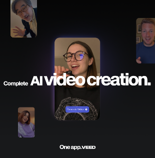 VEED is now on mobile. Complete AI video creation. One app