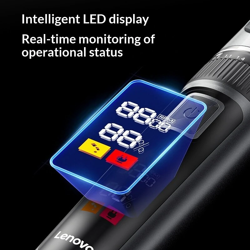 Lenovo Hair Clipper with LED Display 5 Speed Settings 240Min Cordless Use USB Charging 4 Guide Combs Low Noise Hair Trimmer for Home Professional Haircut - Image 4
