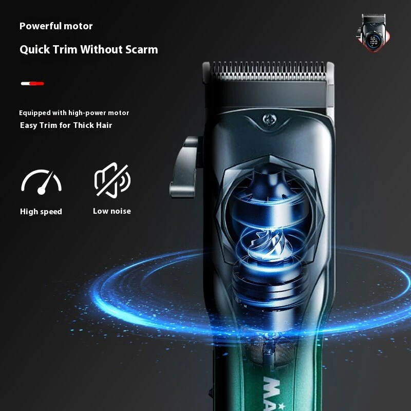 MARSKE Professional Hair Clipper Stainless Steel Blade Sharp Cutting High Power Low Noise LED Digital Display Rechargeable Adjustable - Image 3