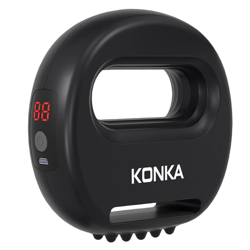 KONKA KAMQ-3082-T Multipurpose Massage Device High Frequency Vibration 5 Intensity Levels Type-C Fast Charging Hands Free Waist Strap for Neck Back Legs Muscle Recovery