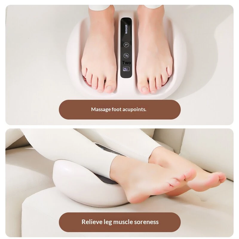KM-Q7 Foot Massager with Heat Therapy Shiatsu Kneading & Vibration 3 Modes 3 Intensities for Sole Calf Relaxation Home Office Use - Image 2