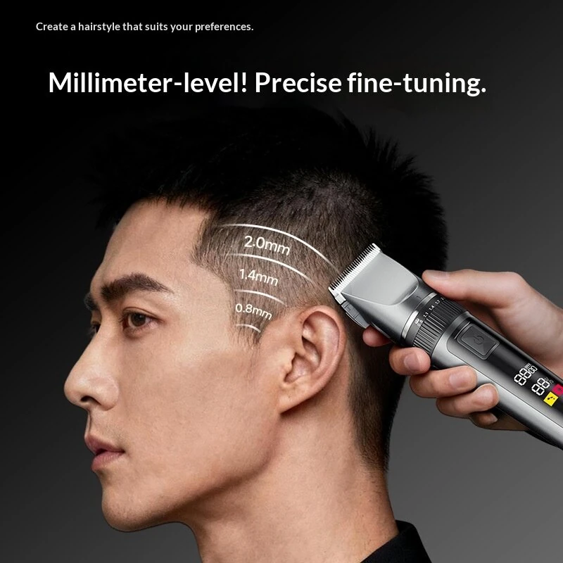 Lenovo Hair Clipper with LED Display 5 Speed Settings 240Min Cordless Use USB Charging 4 Guide Combs Low Noise Hair Trimmer for Home Professional Haircut - Image 3