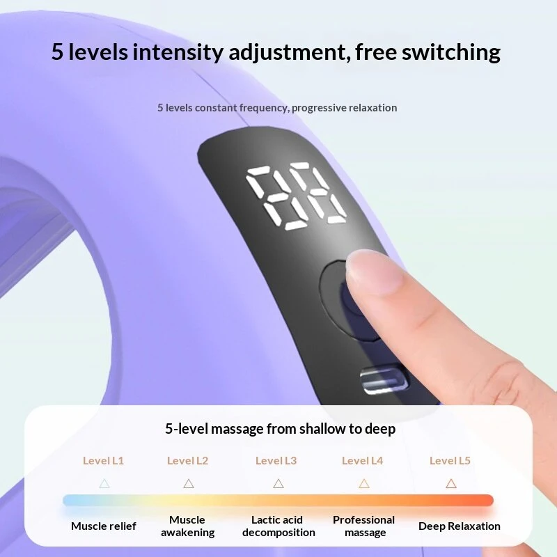 KONKA KAMQ-3082-T Multipurpose Massage Device High Frequency Vibration 5 Intensity Levels Type-C Fast Charging Hands Free Waist Strap for Neck Back Legs Muscle Recovery - Image 2