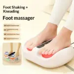 KM-Q7 Foot Massager with Heat Therapy Shiatsu Kneading & Vibration 3 Modes 3 Intensities for Sole Calf Relaxation Home Office Use