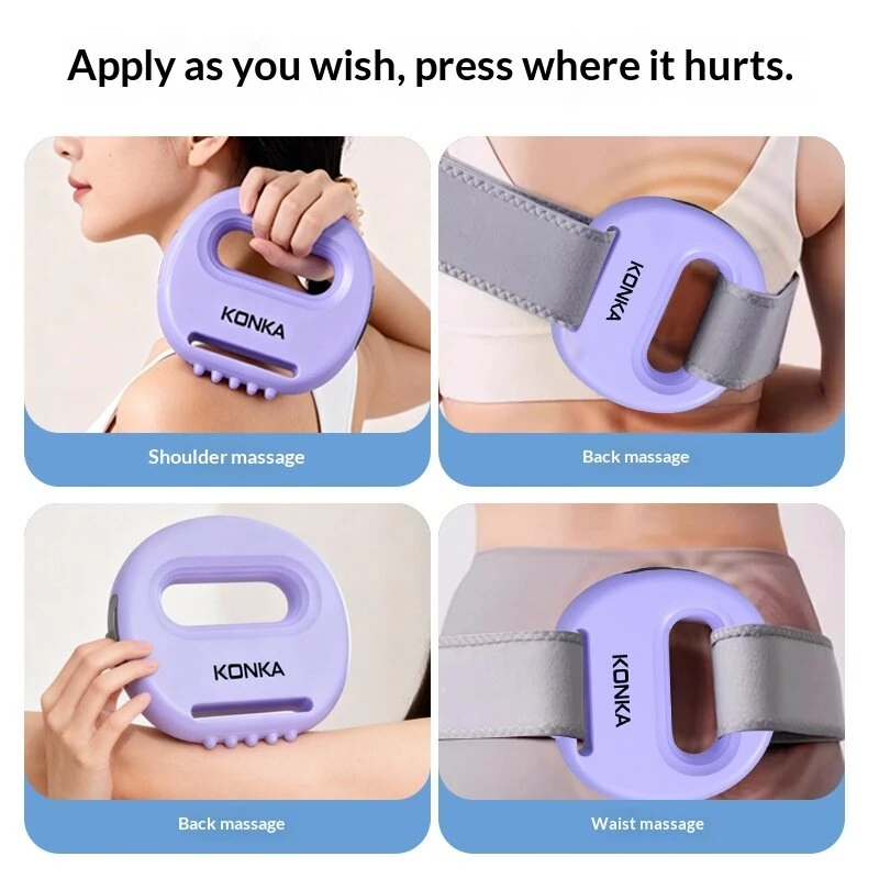 KONKA KAMQ-3082-T Multipurpose Massage Device High Frequency Vibration 5 Intensity Levels Type-C Fast Charging Hands Free Waist Strap for Neck Back Legs Muscle Recovery - Image 3
