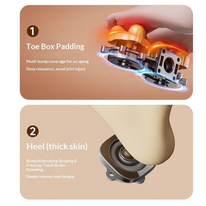 KM-Q7 Foot Massager with Heat Therapy Shiatsu Kneading & Vibration 3 Modes 3 Intensities for Sole Calf Relaxation Home Office Use - Image 3