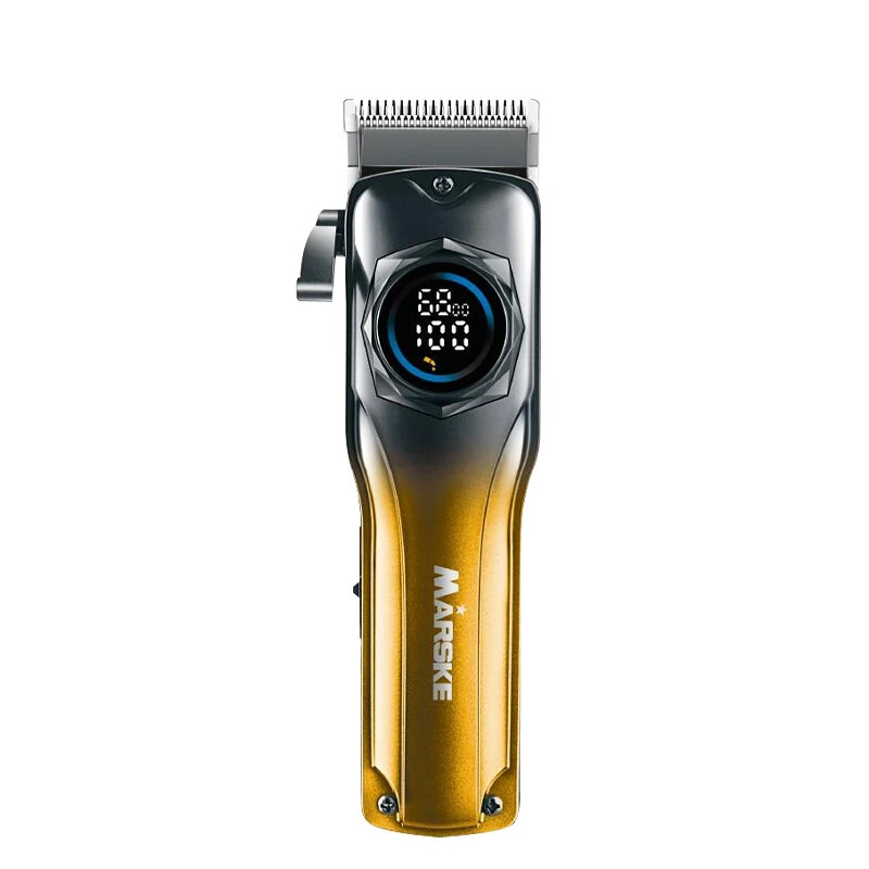 MARSKE Professional Hair Clipper Stainless Steel Blade Sharp Cutting High Power Low Noise LED Digital Display Rechargeable Adjustable
