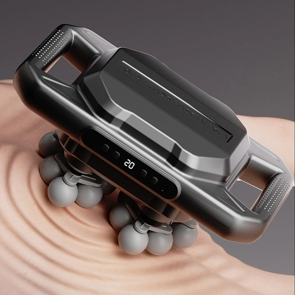 18-Head Fascia Gun Muscle Massager 20 Speed Levels Deep Tissue Percussion Therapy 2000mAh for Body Recovery Fitness Enthusiasts - Image 7